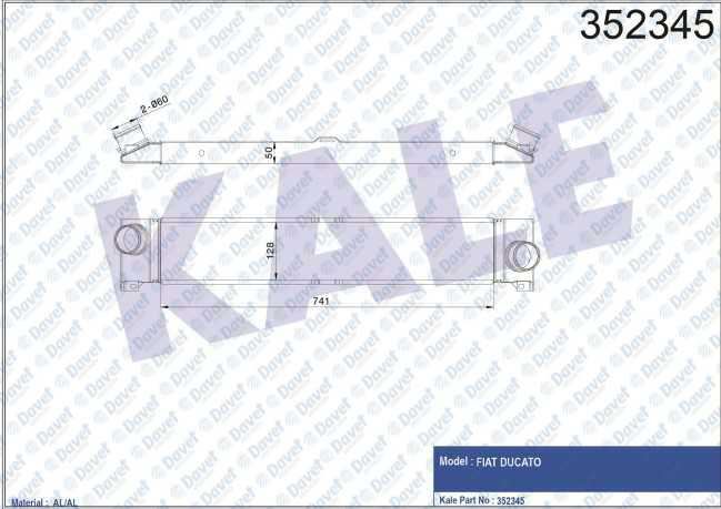 KALE 352345 Turbo Radyatoru Intercooler Fiat Ducato 2.3 Jtd 06>